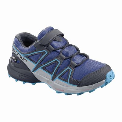 Gyerek Salomon SPEEDCROSS CLIMASALOMON™ WATERPROOF Terepfutó Cipő SA8536971 Sötétkék/Kék